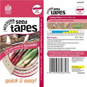 Seed Tape - Spring Onion Red & White